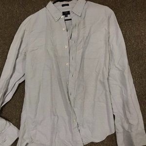 J Crew Light Grey Pattern Button Up Shirt